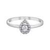 BAGUE EN OR 14K SERTIE DpiUN DIAMANT CANADIEN ET DE DIAMANTS