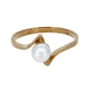 BAGUE EN OR 10K SERTIE DpiUNE PERLE DpiEAU DOUCE