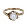 BAGUE EN OR 14K SERTIE DpiUNE PERLE AKOYA