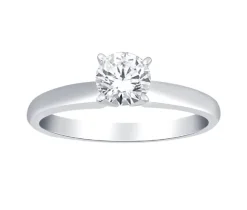 BAGUE EN OR 10K STYLE SOLITAIRE SERTI DpiUN DIAMANT