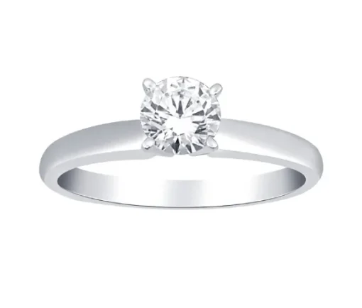 BAGUE EN OR 10K STYLE SOLITAIRE SERTI DpiUN DIAMANT