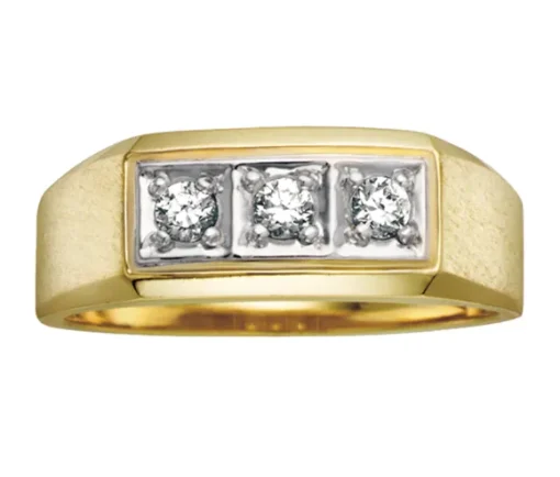 BAGUE EN OR POUR HOMME SERTIE DE DIAMANTS