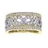 BAGUE EN OR SERTI DpiUN CARAT DE DIAMANTS NATURELS