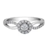 BAGUE EN OR SERTIE DpiUN DIAMANT CANADIEN ET DE DIAMANTS