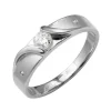 BAGUE HOMME EN ARGENT RHODIÉ SERTIE DE CUBIQUES ZIRCONIAS