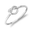 BAGUE NOEUD EN OR 10K SERTIE DE DIAMANTS