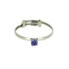 BAGUE POUR ENFANT EN OR SERTIE DpiUN PIERRE DE NAISSANCE SYNTHÉTIQUE VARIÉE