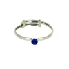BAGUE POUR ENFANT EN OR SERTIE DpiUN PIERRE DE NAISSANCE SYNTHÉTIQUE VARIÉE