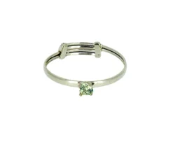 BAGUE POUR ENFANT EN OR SERTIE DpiUN PIERRE DE NAISSANCE SYNTHÉTIQUE VARIÉE
