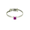 BAGUE POUR ENFANT EN OR SERTIE DpiUN PIERRE DE NAISSANCE SYNTHÉTIQUE VARIÉE