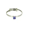 BAGUE POUR ENFANT EN OR SERTIE DpiUN PIERRE DE NAISSANCE SYNTHÉTIQUE VARIÉE