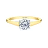 BAGUE STYLE SOLITAIRE EN OR SERTIE DpiUN DIAMANT CANADIEN ET DE DIAMANTS