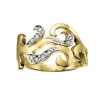 BAGUE STYLISÉE EN OR 10K SERTIE DE DIAMANTS