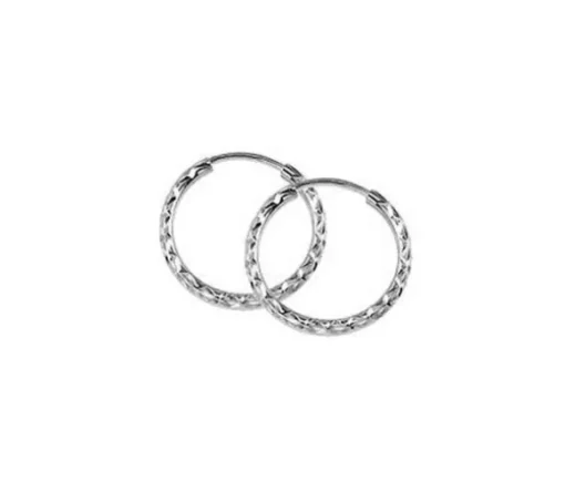 BOUCLE DORMEUSES 10K 15MM TAILLE DIAMANT