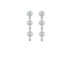 BOUCLE EN OR 14K AVEC PERLES DE CULTURE ET DE DIAMANTS CANADIENS