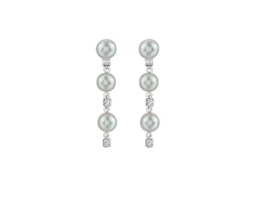 BOUCLE EN OR 14K AVEC PERLES DE CULTURE ET DE DIAMANTS CANADIENS