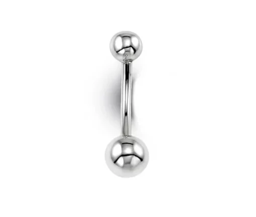 BOUCLE 14K BL BARBELLE NOMBRIL