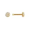 BOUCLE NEZ 14K TIGE DROITE FLEUR CZ