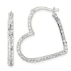 BOUCLES ANNEAUX EN COEUR SERTIES DE CUBIQUES ZIRCONIAS