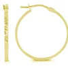 BOUCLES ANNEAUX EN OR 10K TAILLÉES DIAMANT