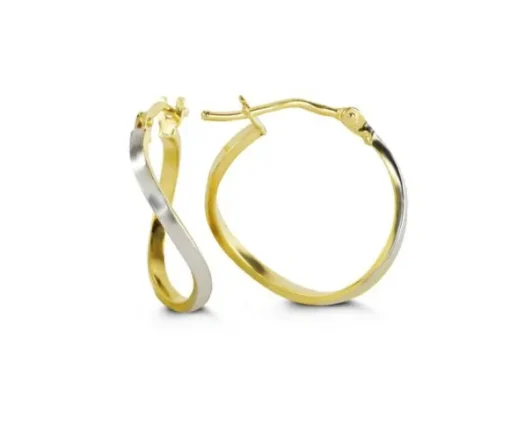 BOUCLES ANNEAUX EN OR 10K 2TONS