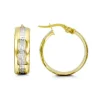 BOUCLES ANNEAUX 10K 2 TONS À MOTIF VERSACE