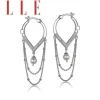 BOUCLES ARGENT ANNEAUX+CHAINE+PERLE+CZ