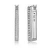 BOUCLES ARGENT CZ 25X10MM