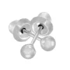 BOUCLES DE PERÇAGE BOULE EN OR BLANC (*PERÇAGE GRATUIT)