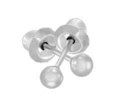 BOUCLES DE PERÇAGE BOULE EN OR BLANC (*PERÇAGE GRATUIT)