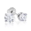 BOUCLES DE PERÇAGE EN ACIER SERTIES DE CUBIQUES ZIRCONIAS (*PERÇAGE GRATUIT)