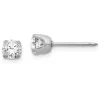 BOUCLES DE PERÇAGE EN OR BLANC SERTIES DE CUBIQUES ZIRCONIAS (PERÇAGE GATUIT)