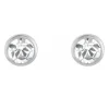 BOUCLES DE PERÇAGE EN OR BLANC SERTIES DE CUBIQUES ZIRCONIAS (*PERÇAGE GRATUIT)