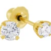 BOUCLES DE PERÇAGE EN OR SERTIES DE CUBIQUES ZIRCONIAS (*PERÇAGE GRATUIT)