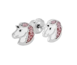 BOUCLES DE PERÇAGE LICORNE EN ACIER/ÉMAIL (*PERÇAGE GRATUIT)