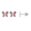 BOUCLES DE PERÇAGE PAPILLON EN ACIER/ÉMAIL (*PERÇAGE GRATUIT)
