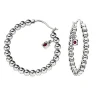 BOUCLES ELLE ANNEAUX EN ARGENT RHODIÉ