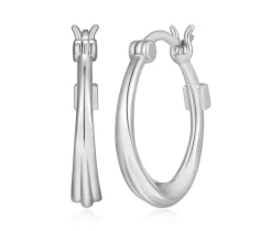 BOUCLES ELLE ANNEAUX EN ARGENT RHODIÉ