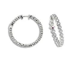 BOUCLES ELLE ANNEAUX SERTIES DE CUBIQUES ZIRCONIAS