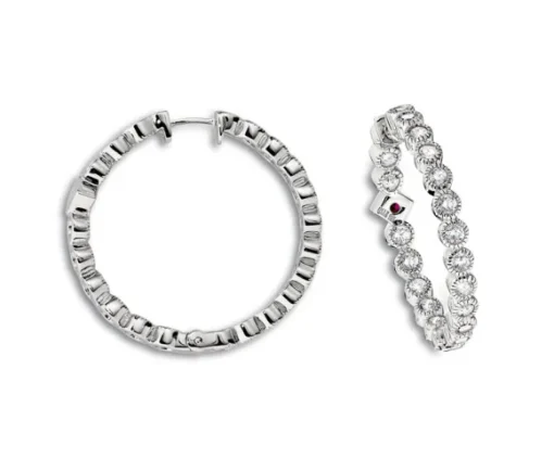BOUCLES ELLE ANNEAUX SERTIES DE CUBIQUES ZIRCONIAS