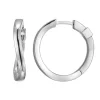 BOUCLES ELLE HUGGIES EN ARGENT RHODIÉ