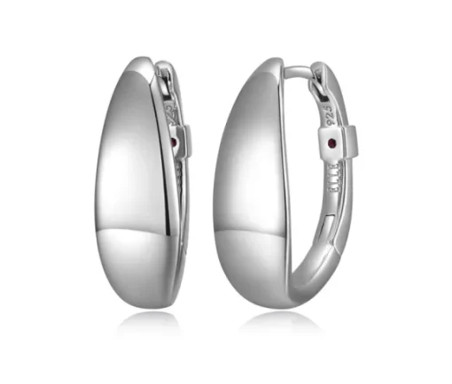 BOUCLES ELLE HUGGIES EN ARGENT RHODIÉ