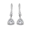 BOUCLES EN ARGENT RHODIÉ SUR CROCHET SERTIES DE CUBIQUES ZIRCONIAS