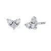 BOUCLES EN OR BLANC SERTIES DE DIAMANTS