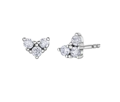 BOUCLES EN OR BLANC SERTIES DE DIAMANTS