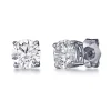 BOUCLES EN OR JAUNE OU BLANC SERTIES DE CUBIQUES ZIRCONIAS