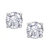 BOUCLES EN OR 14K BLANC SERTIES DE 2 DIAMANTS CANADIENS