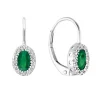 BOUCLES EN OR 10K BLANC SERTIES DE DIAMANTS ET DE PIERRES DE NAISSANCES VARIÉES