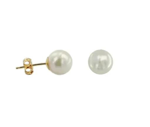 BOUCLES EN OR 10K SERTIES DE PERLE CULTURE
