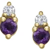 BOUCLES EN OR SERTIES DE DIAMANTS ET DE PIERRES DE NAISSANCES VARIÉES